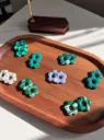 Boucles pampilles bleues - vertes